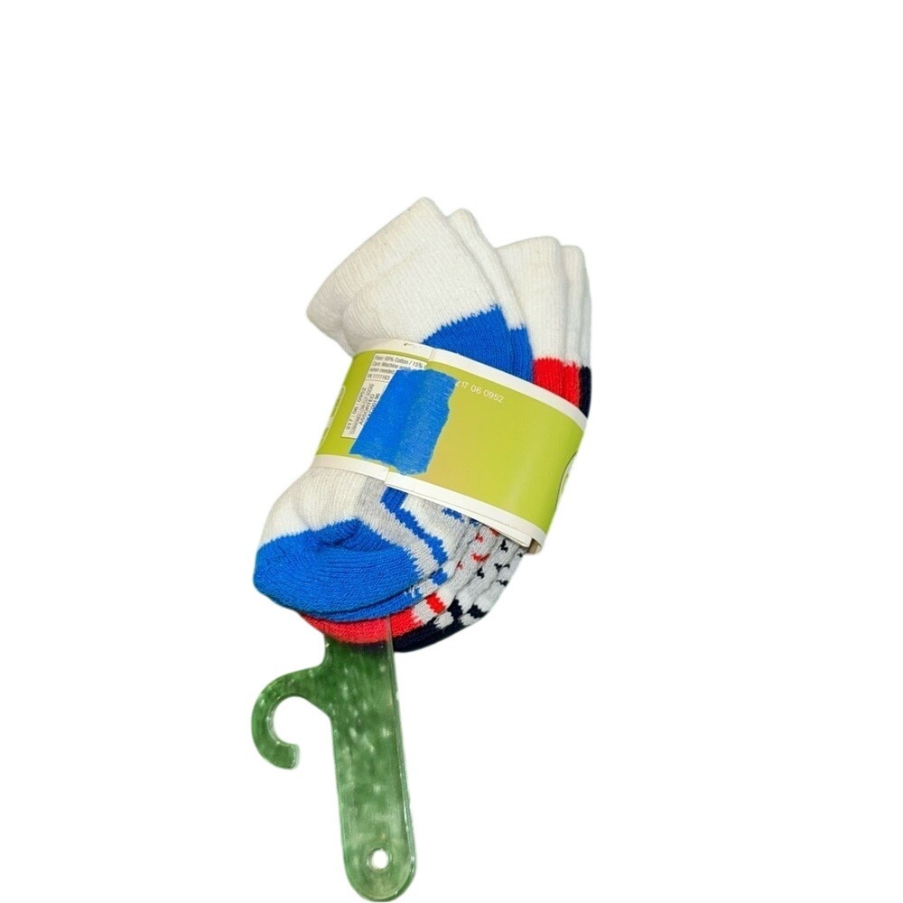 OshKosh Bgosh 6 Pack Baby‎ Infant Ankle Socks White Blue Red Navy 12-24M New